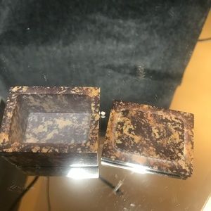 Vintage small stone trinket box